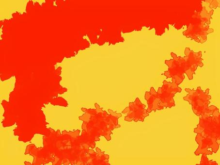 燃ゆる境界線 熱風,炎,陽炎,ゆらめき,絵の具,模様,背景,壁紙,きれい,表紙デザインのイラスト素材