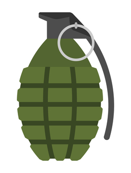 手榴弾 手榴弾,爆弾,武器,戦争,兵器,戦い,軍事,攻撃,緑,物のイラスト素材