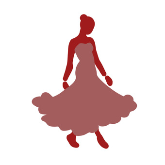 ダンス　タンゴ２ ダンス,タンゴ,ダンサー,ドレス,肩なしドレス,選手権大会,大会,発表会,女性のイラスト素材