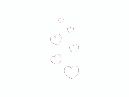 手書きのハートマーク 線画 あしらい