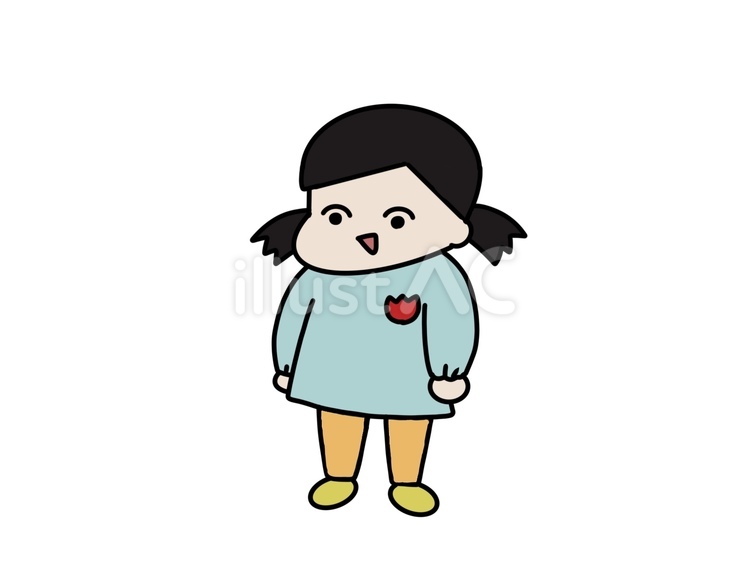 幼稚園児(女の子) 子ども,幼稚園児,女の子のイラスト素材