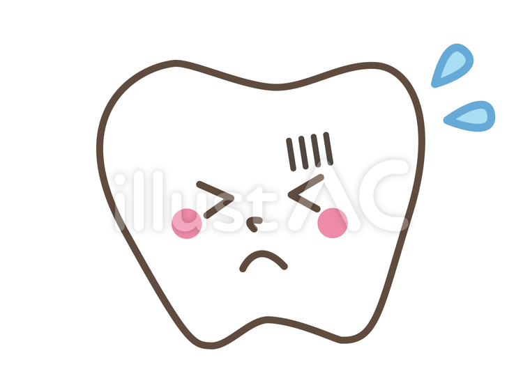 歯（痛い） 歯,虫歯,痛いのイラスト素材