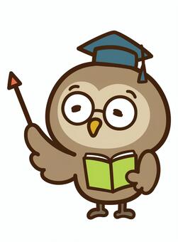 フクロウ博士ページ ふくろう博士イラスト｜無料イラスト・フリー素材なら「イラストAC」