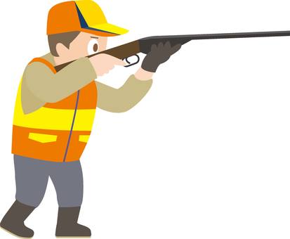 猟友会 猟友会,ハンター,熊ハンター,クマ撃ち,射撃,銃,ライフル,鉄砲,ライフルジャケット,狩猟のイラスト素材