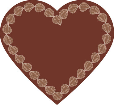 ハートのケーキ3 ハート,ケーキ,スイーツ,チョコレート,ホイップクリーム,フレームのイラスト素材