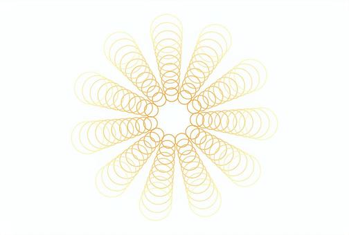 ぱぁ~っと花のように開く円の集中線 ぱぁ~っと花のように開く円の集中線 円,線,集中線,グラデーション,オレンジ色のイラスト素材