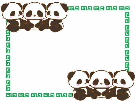 パンダ、パンダ、パンダ パンダ,動物,中華風,メモ,伝言,メッセージ,可愛い,イラストのイラスト素材