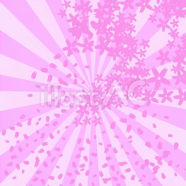 桜　散る　ピンク　放射　フラッシュ 桜,散る,ピンクのイラスト素材