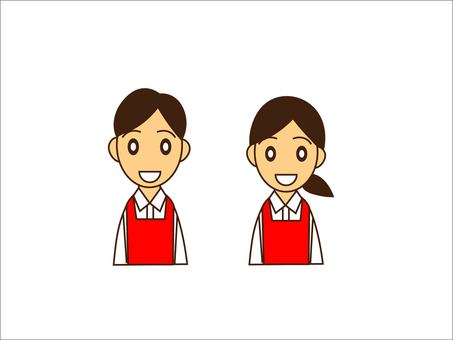 Illustration, people, men and women, apron, JPG, PNG and AI