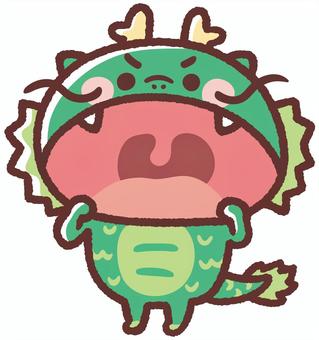 辰ちゃん〈口あけ〉 辰ちゃん〈口あけ〉 辰,イラスト,龍のイラスト素材