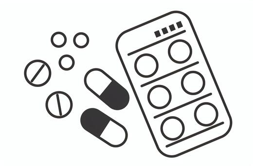 錠剤セット 錠剤,カプセル,薬,アイコン,セット,病気,薬剤,頓服薬,薬局,薬剤師のイラスト素材