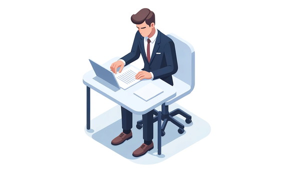 Businessman and desk work, , JPG