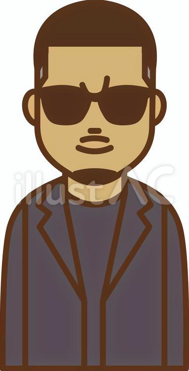 正面を向いている強面の男性イラスト - No: 22783767｜無料イラスト・フリー素材なら「イラストAC」