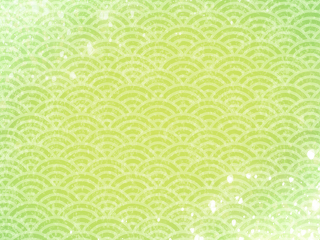 青海波の和紙風背景（抹茶風・光入り） 和柄,青海波,和風,背景,和紙風,抹茶,緑,和風緑,和テクスチャ,伝統柄のイラスト素材