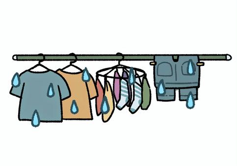 Illustration, laundry, humidity, do not dry, 