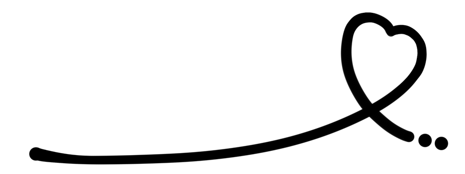 ハートの飾り線 ハート,線,ライン,下線,アンダーライン,素材,飾り,装飾,見出し,強調のイラスト素材