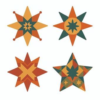 北欧風のかわいい星モチーフイラスト