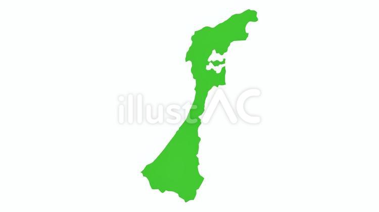 地図　石川県 石川県,石川,地図のイラスト素材