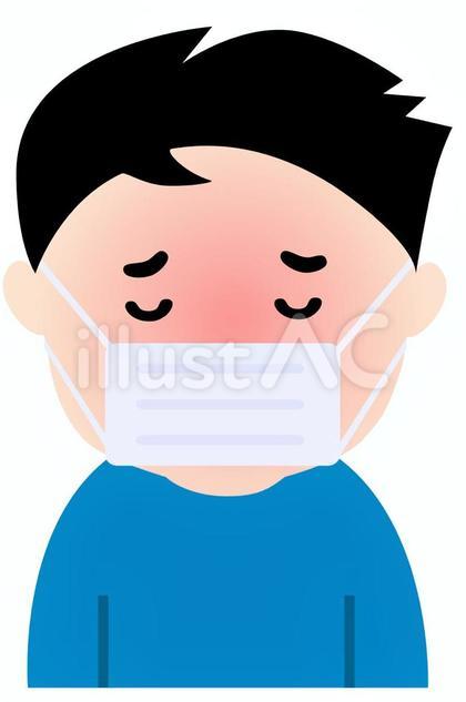 マスクをした男の子
