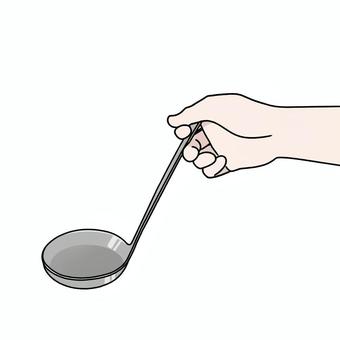 おたまを持つ手 おたまを持つ手 おたま,手,調理器具,キッチン用品,料理,調理,スープ,台所,生活,家庭のイラスト素材