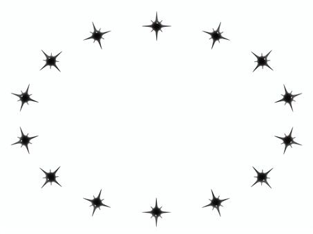 黒いダイヤの楕円3Dフレーム ダイヤ,キラキラ,フレーム,3d,丸,楕円,飾り枠,立体,マーク,可愛いのイラスト素材