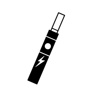 加熱式タバコのアイコン 加熱式タバコ,煙草,アイコン,シンプル,喫煙,白黒,イラスト,単体,素材,フリー素材のイラスト素材