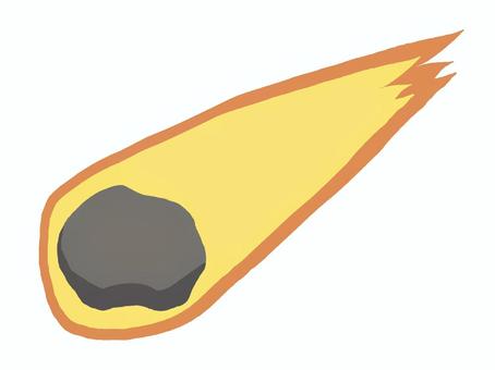 隕石 隕石,宇宙,流れ星,石,グレー,オレンジ,黄色のイラスト素材