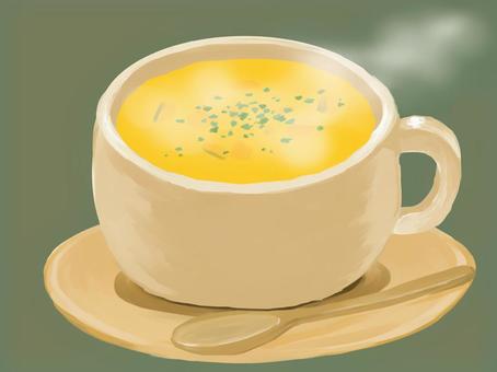 かぼちゃスープ かぼちゃスープ かぼちゃスープ,かぼちゃ,ポタージュ,スープ,食器,料理,カップ,汁,食べ物,飲み物のイラスト素材