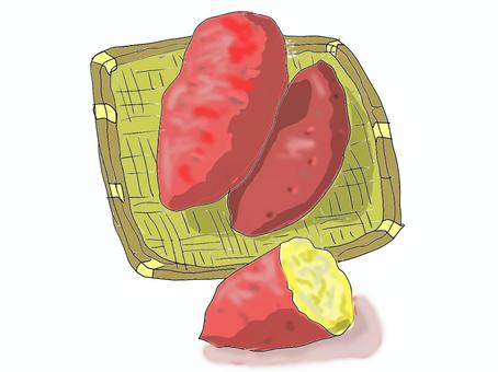 焼き芋 サツマイモ,焼き芋,芋,ふかしいも,お芋掘り,秋,味覚狩り,イベント,おいも,おいしいのイラスト素材
