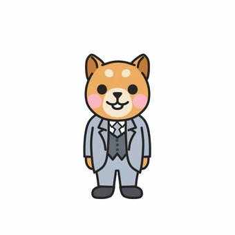 タキシードを着たイヌ 結婚式,セレモニー,ブライダル,披露宴,花婿,新郎,記念日,記念,冠婚葬祭,タキシードのイラスト素材