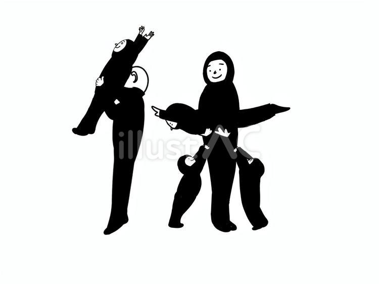 休の人文字 休,人文字,文字のイラスト素材