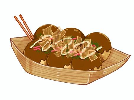 たこ焼き 単品 たこ焼き,食べ物,祭り,単品,手描きのイラスト素材