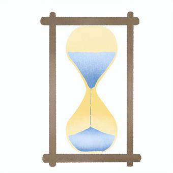 砂時計 砂時計,シンプル,タイマー,キッチン用品,青のイラスト素材