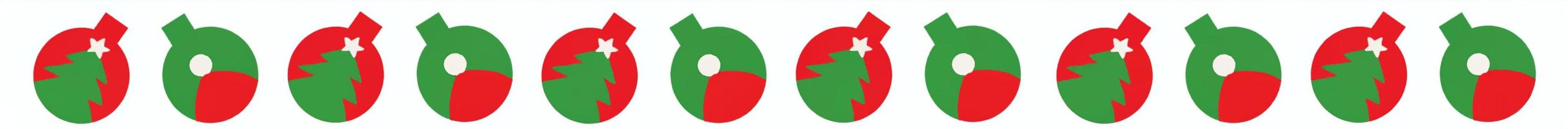 クリスマスオーナメントのイラスト。 オーナメント,クリスマス,バナー,行列,冬のイラスト素材