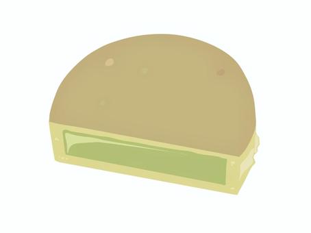 二重焼き 抹茶 主線なし 二重焼き,大判焼き,今川焼,和菓子,食べ物,スイーツ,屋台,抹茶,主線なし,イラスト素材のイラスト素材