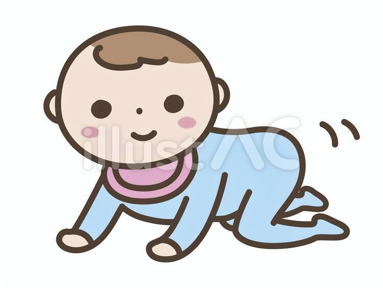 赤ちゃん・ハイハイ 赤ちゃん,ハイハイ,乳幼児のイラスト素材