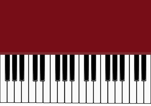 鍵盤　赤 ピアノ,鍵盤,オルガン,音楽,演奏,楽器,キーボード,コンサート,挿絵,イメージのイラスト素材