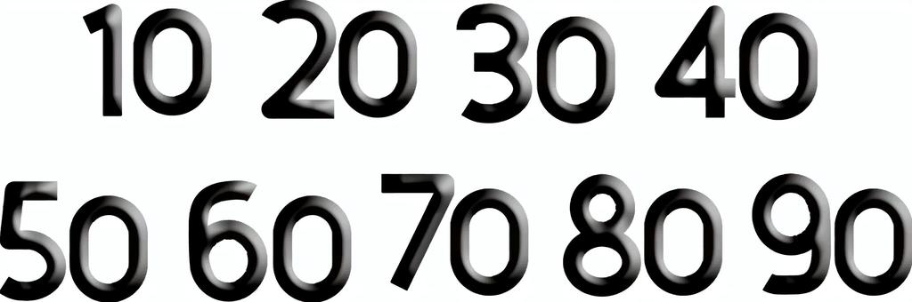数字二桁　 数字,立体,数える,表示,二桁,黒,セットのイラスト素材