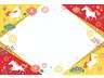 2026午年年賀状077文字なし 年賀状,馬,午年のイラスト素材
