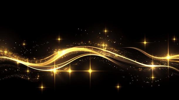 A golden wave that shines in the dark, gold, wave, glitter, JPG