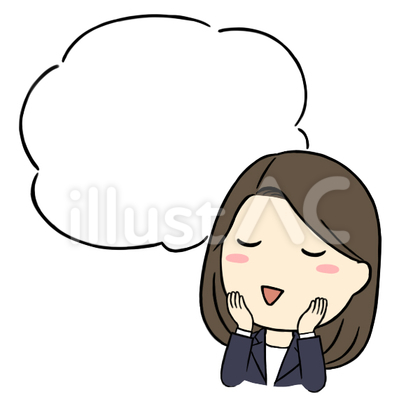 なにかを思い浮かべている会社員女性