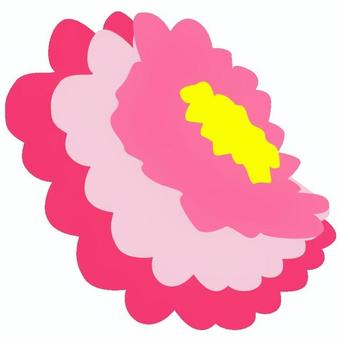 Illustration, flower, pink, side, 