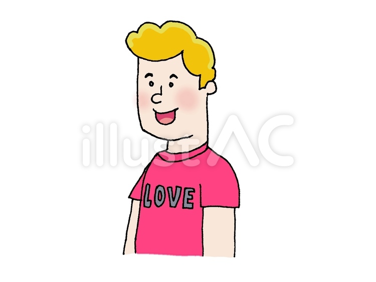 男性 男性,茶髪,外国人のイラスト素材