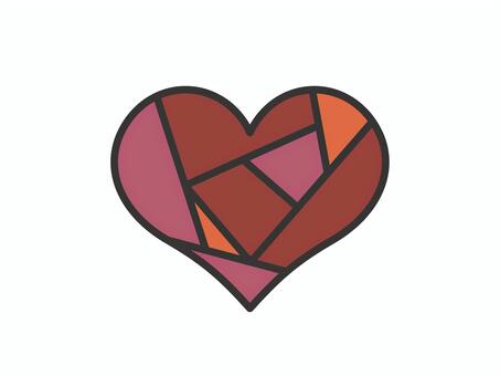 ハート（ステンドグラス風）01