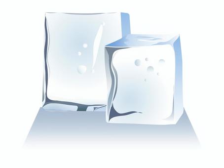 氷 氷,アイス,ice,四角,ひんやり,冷たい,涼しい,冷却,夏,暑さ対策のイラスト素材