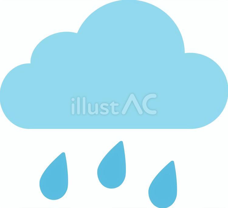 雨雲と雨滴の天気アイコン 雲,雨,天気のイラスト素材