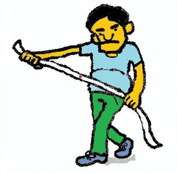 はちまきを確認する男 男性,はちまき,日の丸,見る,確認のイラスト素材