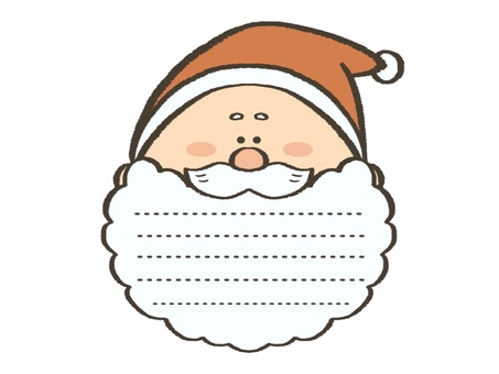 サンタクロースのメッセージフレーム１ サンタクロース,サンタ,ヒゲ,髭,男性,白髪,クリスマス,帽子,かわいい,シンプルのイラスト素材