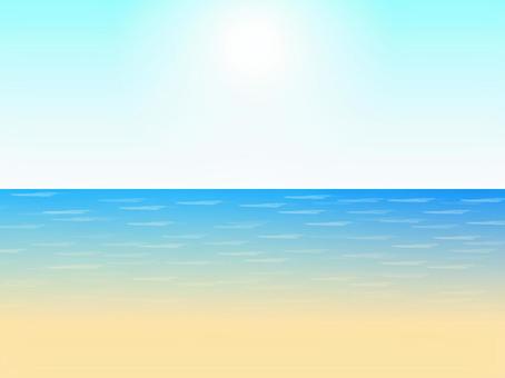 晴れの日の海と青空と砂浜背景 晴れの日の海と青空と砂浜背景 海,青空,夏,砂浜,晴れ,太陽,日光,夏日,真夏,自然のイラスト素材