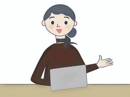 受付カウンターで案内する女性 ホテル,受付,フロント,女性スタッフ,案内,パソコン,接客,ビジネス,サービス業,観光のイラスト素材